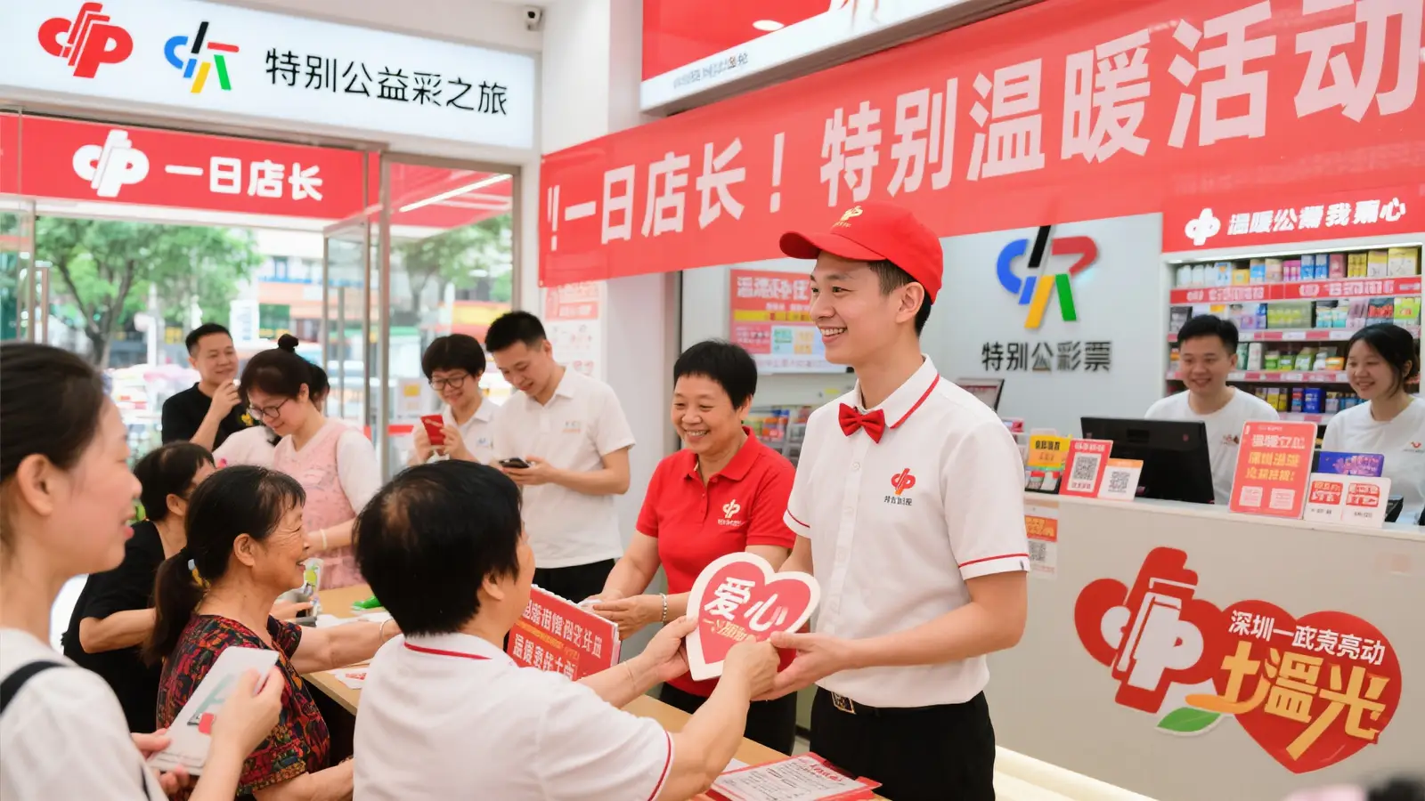 爱心传递，公益同行：深圳购彩者化身‘一日店长